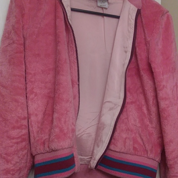 Hot Pink Furry Jacket - Picture 2 of 3